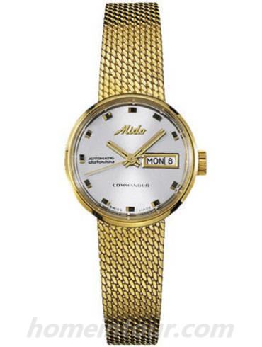 美度M7169.3.71.1女表指挥官系列-金色表带/表径23.5mm