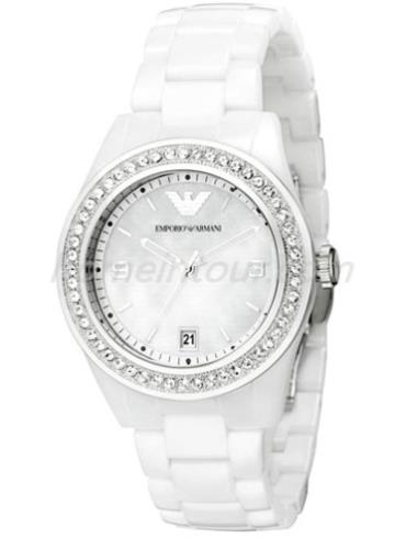 阿玛尼AR1426女表LEO系列-白色表带/表径39mm