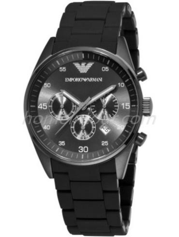 阿玛尼AR5889男表TAZIO系列-黑色表带/表径43mm