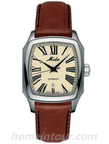 美度M7838.4.74.8女表舵手系列-深棕色表带/表径27mm