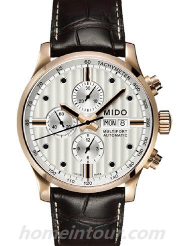 美度M005.614.36.031.00男表舵手系列-深棕色表带/表径44mm