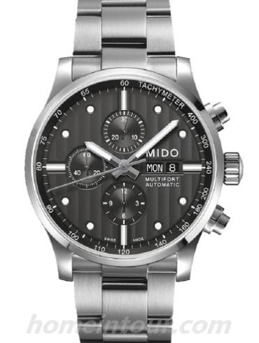 美度M005.614.11.061.00男表舵手系列-银色表带/表径44mm