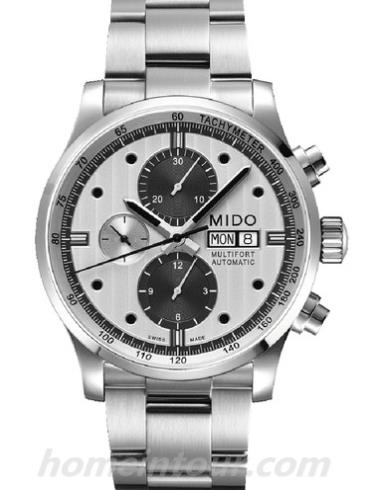 美度M005.614.11.031.09男表舵手系列-银色表带/表径44mm