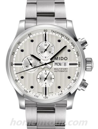 美度M005.614.11.031.00男表舵手系列-银色表带/表径44mm