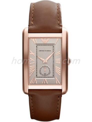 阿玛尼AR1671男表MARCO系列-棕色表带/表径&#8211;