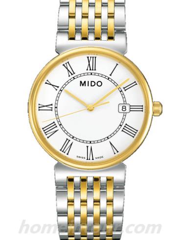 美度M1130.9.26.1男表都瑞系列-间金色表带/表径34mm