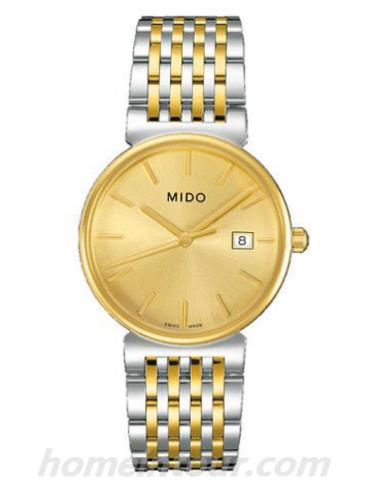 美度M1130.9.12.1男表都瑞系列-间金色表带/表径34mm