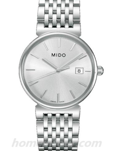 美度M1130.4.13.1男表都瑞系列-银色表带/表径34mm