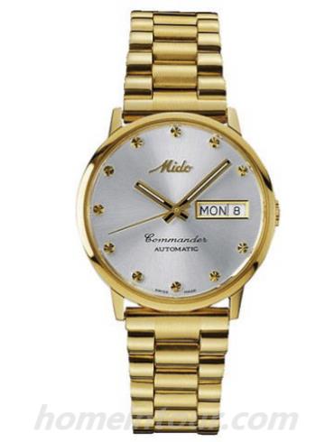 美度M4925.3.31.1男表布鲁纳系列-金色表带/表径34mm