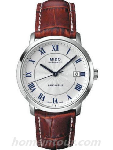 美度M3825.4.21.8男表布鲁纳系列-棕色表带/表径39mm