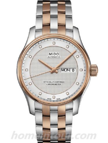 美度M001.431.22.036.92男表布鲁纳系列-间金色表带/表径40mm