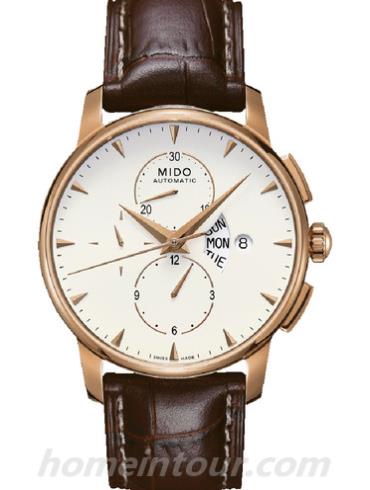 美度M8607.3.11.8男表贝伦赛丽系列-深棕色表带/表径42mm