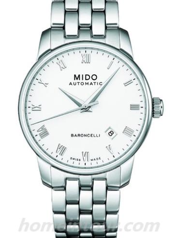 美度M8600.4.76.1男表贝伦赛丽系列-银色表带/表径38mm