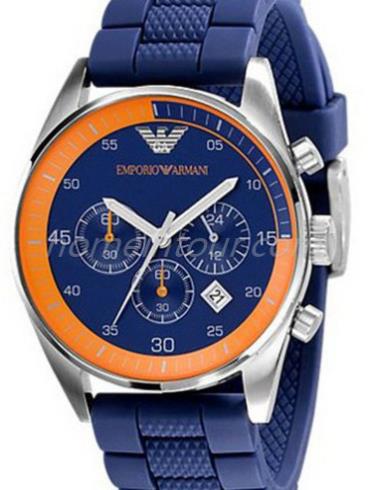 阿玛尼AR5864男表时尚系列-蓝色表带/表径43mm