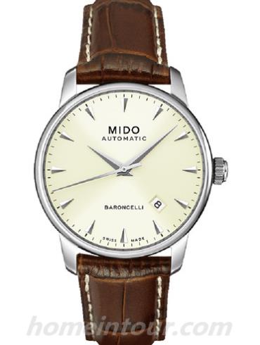 美度M8600.4.14.8男表贝伦赛丽系列-深棕色表带/表径38mm