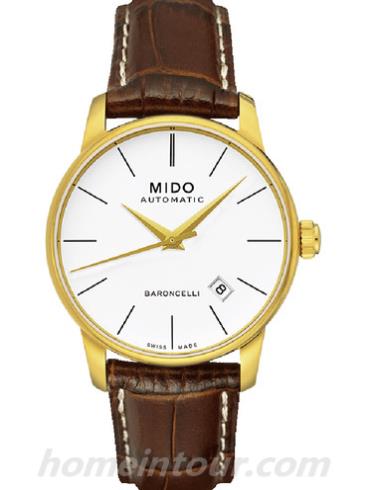 美度M8600.3.76.8男表贝伦赛丽系列-深棕色表带/表径38mm