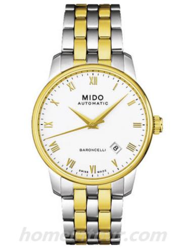 美度M8121.9.26.1男表贝伦赛丽系列-间金色表带/表径36mm