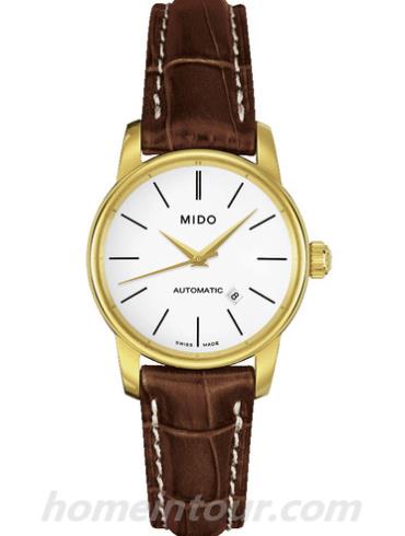 美度M7600.3.76.8女表贝伦赛丽系列-深棕色表带/表径29mm