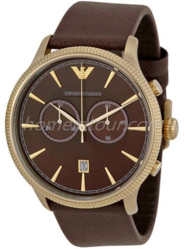 阿玛尼AR1793男表时尚系列-棕色表带/表径43mm