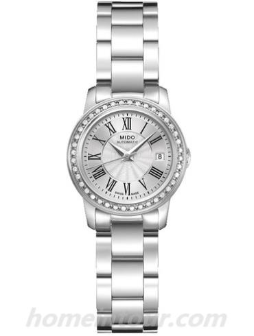 美度M010.007.11.033.00女表贝伦赛丽系列-银色表带/表径25mm