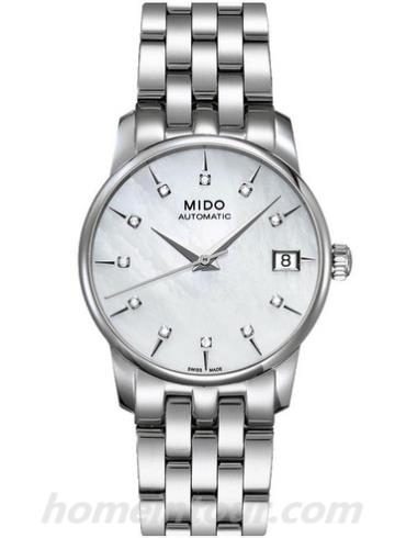 美度M007.207.11.106.00女表贝伦赛丽系列-银色表带/表径33mm