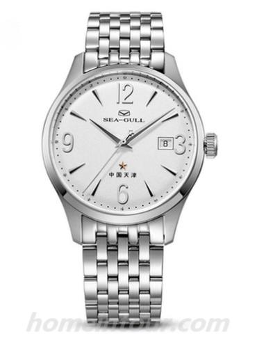 海鸥手表816.661男表商务运动系列-银色表带/表径40mm