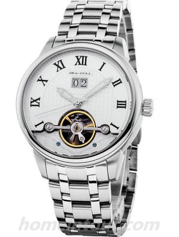 海鸥手表816.413White男表商务运动系列-银色表带/表径41mm