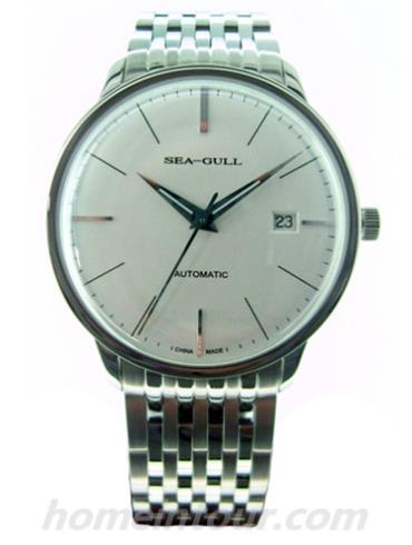 海鸥手表816.519男表商务运动系列-银色表带/表径40mm