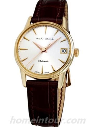 海鸥手表618.702男表商务运动系列-棕色表带/表径38mm