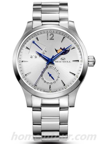 海鸥手表816.423男表商务运动系列-银色表带/表径41mm