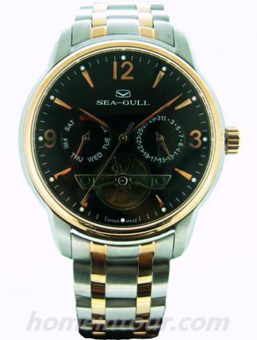 海鸥手表217.424Black男表商务运动系列-间金表带/表径41mm