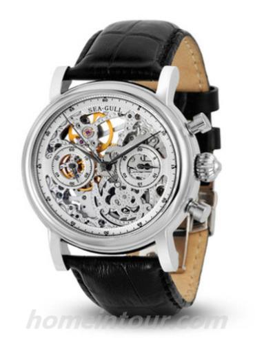 海鸥手表M190SK男表计时码表系列-黑色表带/表径40mm