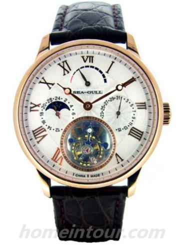 海鸥手表618.875男表陀飞轮金表系列-黑色表带/表径40mm