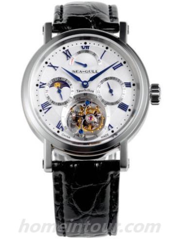 海鸥手表818.927男表陀飞轮表系列-黑色表带/表径40mm