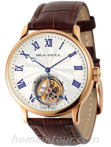 海鸥手表618.872男表陀飞轮表系列-棕色表带/表径42mm
