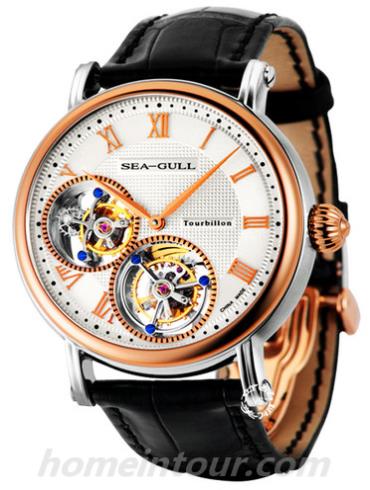 海鸥手表ST8080GS男表陀飞轮金表系列-黑色表带/表径43mm