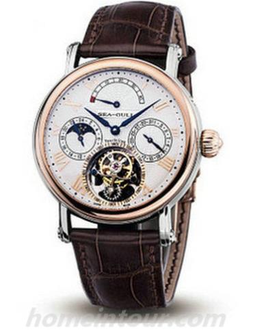 海鸥手表218.907男表陀飞轮金表系列-黑色表带/表径40mm