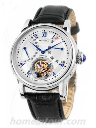 海鸥手表ST8004ZS男表陀飞轮表系列-黑色表带/表径43mm