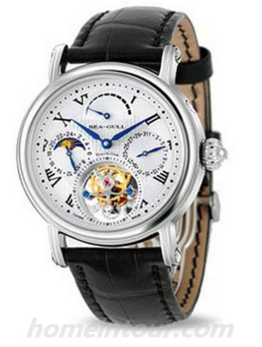 海鸥手表818.907男表陀飞轮表系列-黑色表带/表径40mm