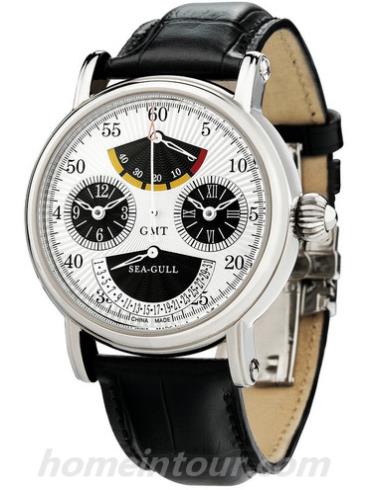 海鸥手表M189S男表商务运动系列-棕色表带/表径40mm