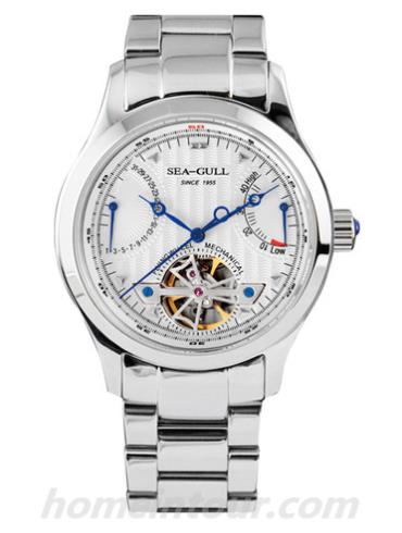 海鸥手表M163S男表商务运动系列-银色表带/表径39mm