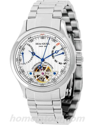 海鸥手表M162S男表商务运动系列-银色表带/表径38.5mm