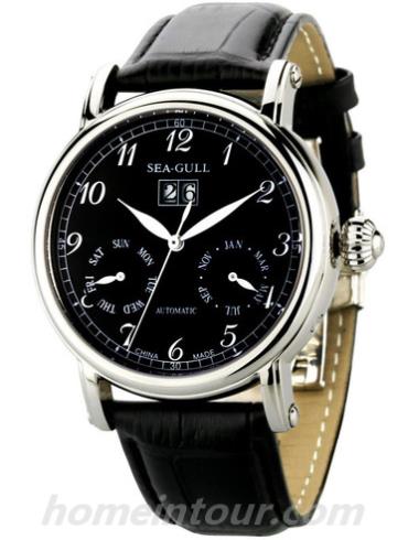 海鸥手表819.315男表商务运动系列-黑色表带/表径—mm