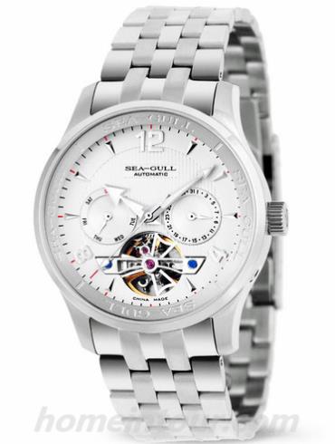 海鸥手表816.348男表商务运动系列-银色表带/表径40mm