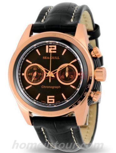 海鸥手表219.311_PVD男表计时码表系列-黑色表带/表径43mm