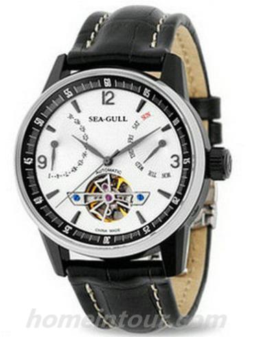 海鸥手表219.326_White男表计时码表系列-黑色表带/表径43.5mm