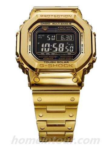 卡西欧G-D5000-9JR男表G-SHOCK系列-金色表带/表径50.0×43.2mm