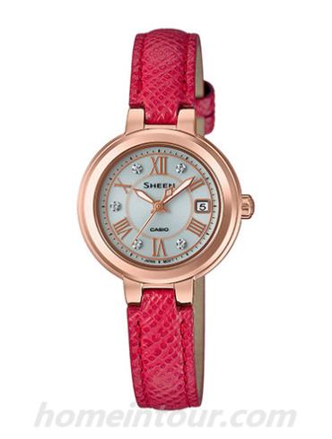 卡西欧SHS-4523PGL-7A女表SHEEN系列-表带/表径&#8211;