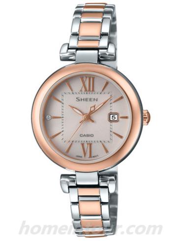 卡西欧SHS-4521SPG-9A女表SHEEN系列-表带/表径&#8211;