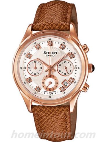 卡西欧SHE-5023GL-7AU女表SHEEN系列-表带/表径&#8211;